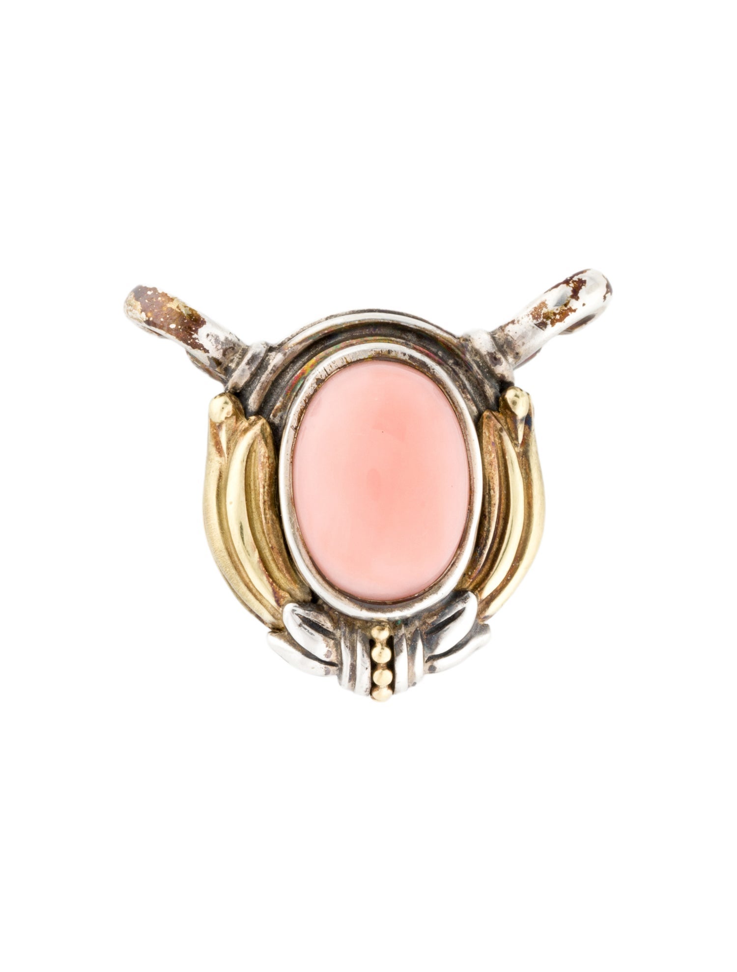 Lagos Vintage Two-Tone Coral Pendant