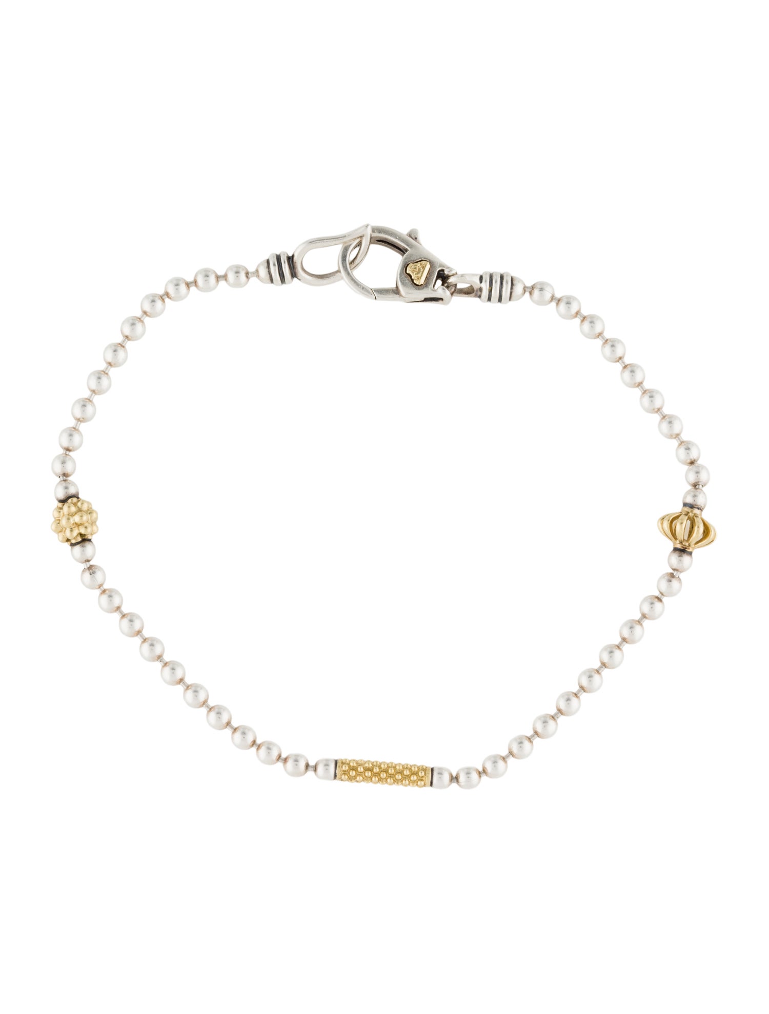 Lagos Two-Tone Caviar Beaded Bracelet