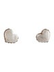 Lagos Beaded Heart Stud Earrings