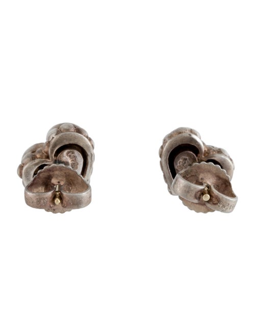 Lagos Beaded Heart Stud Earrings