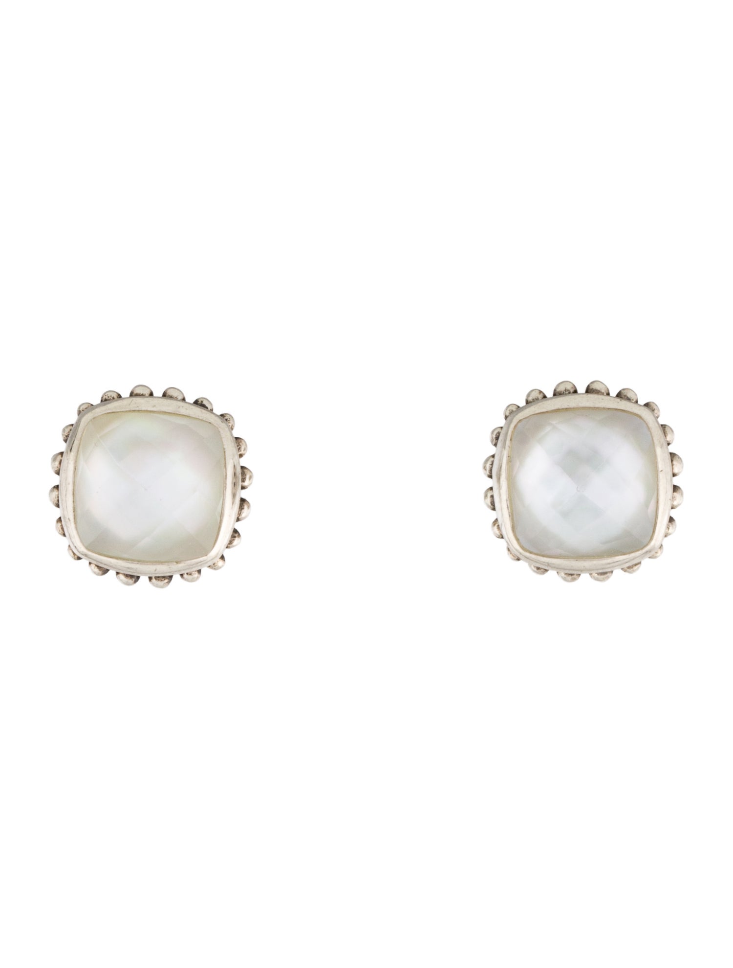 Lagos Mother of Pearl & Quartz Doublet Venus Stud Earrings