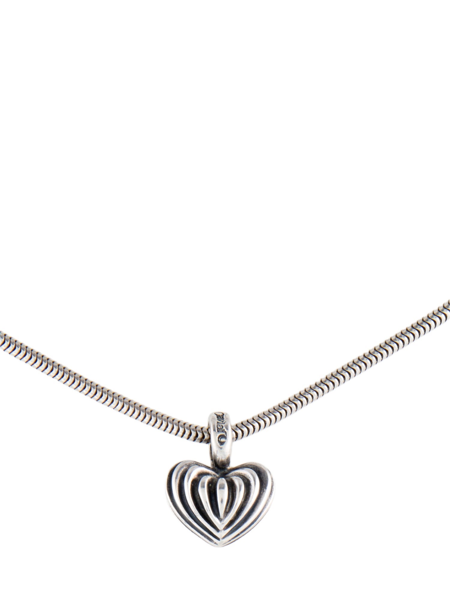 Lagos Fluted Heart Pendant Necklace