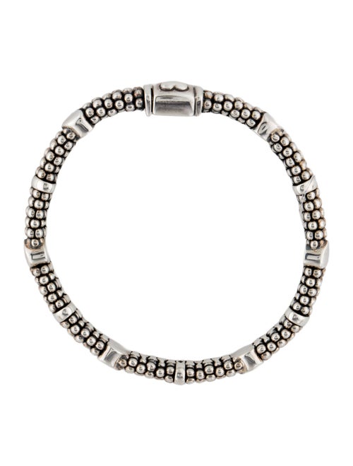 Lagos Caviar Beaded Heart Station Bracelet