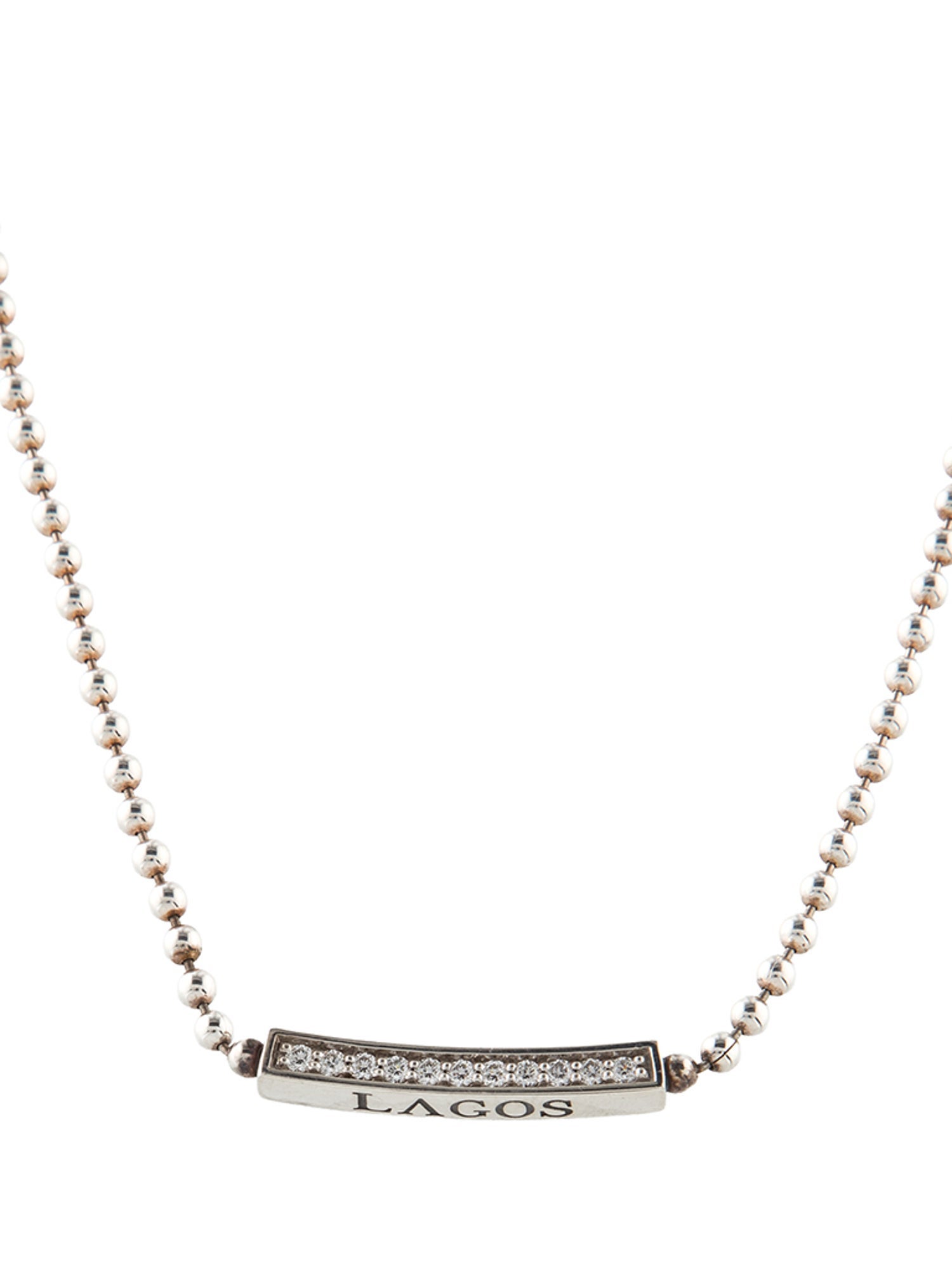 Lagos Diamond Small Station Beaded Necklace