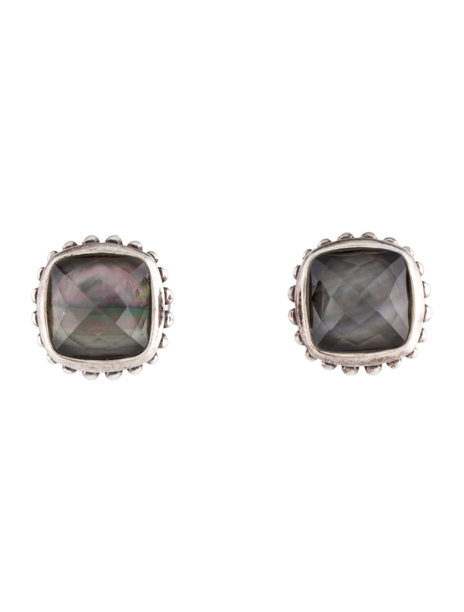 Lagos Mother of Pearl & Quartz Doublet Venus Stud Earrings