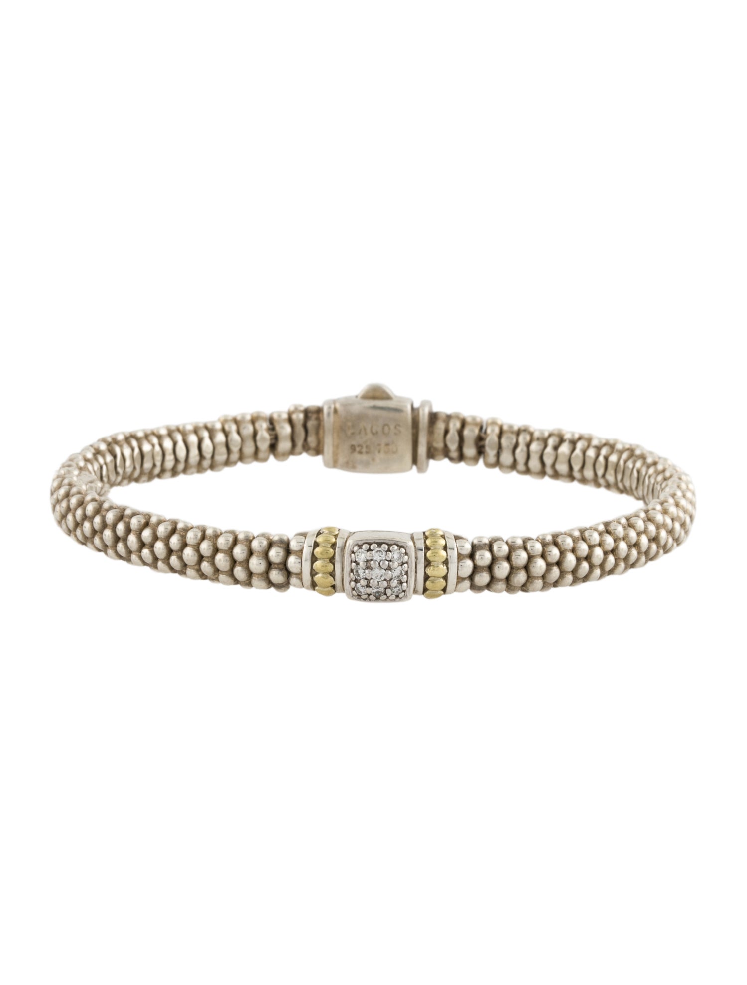 Lagos Diamond Caviar Beaded Bracelet
