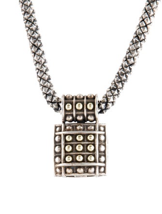 Lagos Two-Tone Pendant Necklace