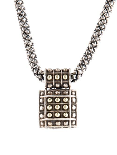 Lagos Two-Tone Pendant Necklace