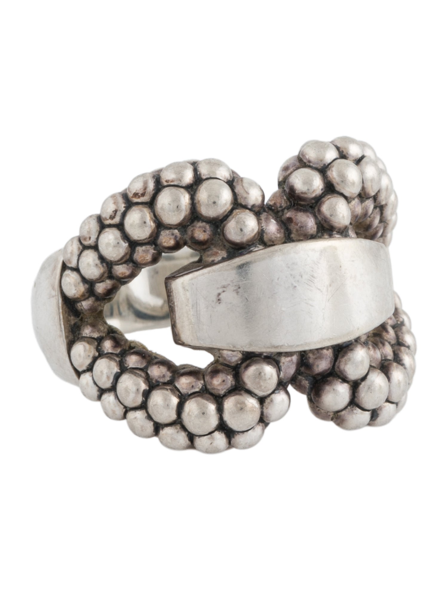 Lagos Caviar Derby Buckle Ring