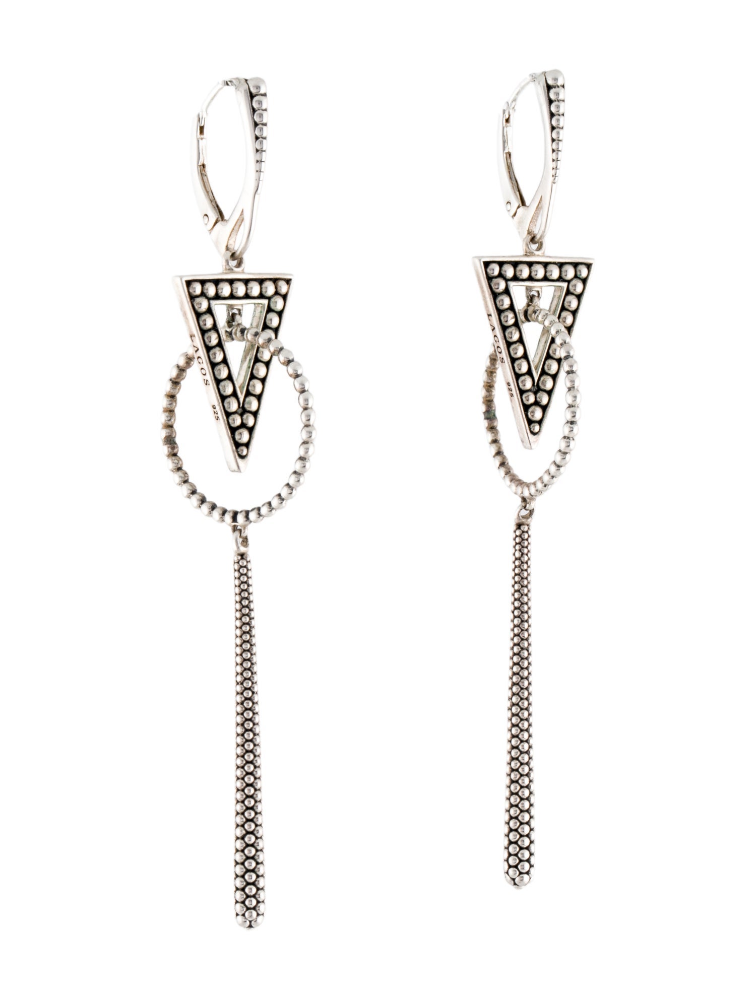 Lagos Triangle Circle Drop Earrings