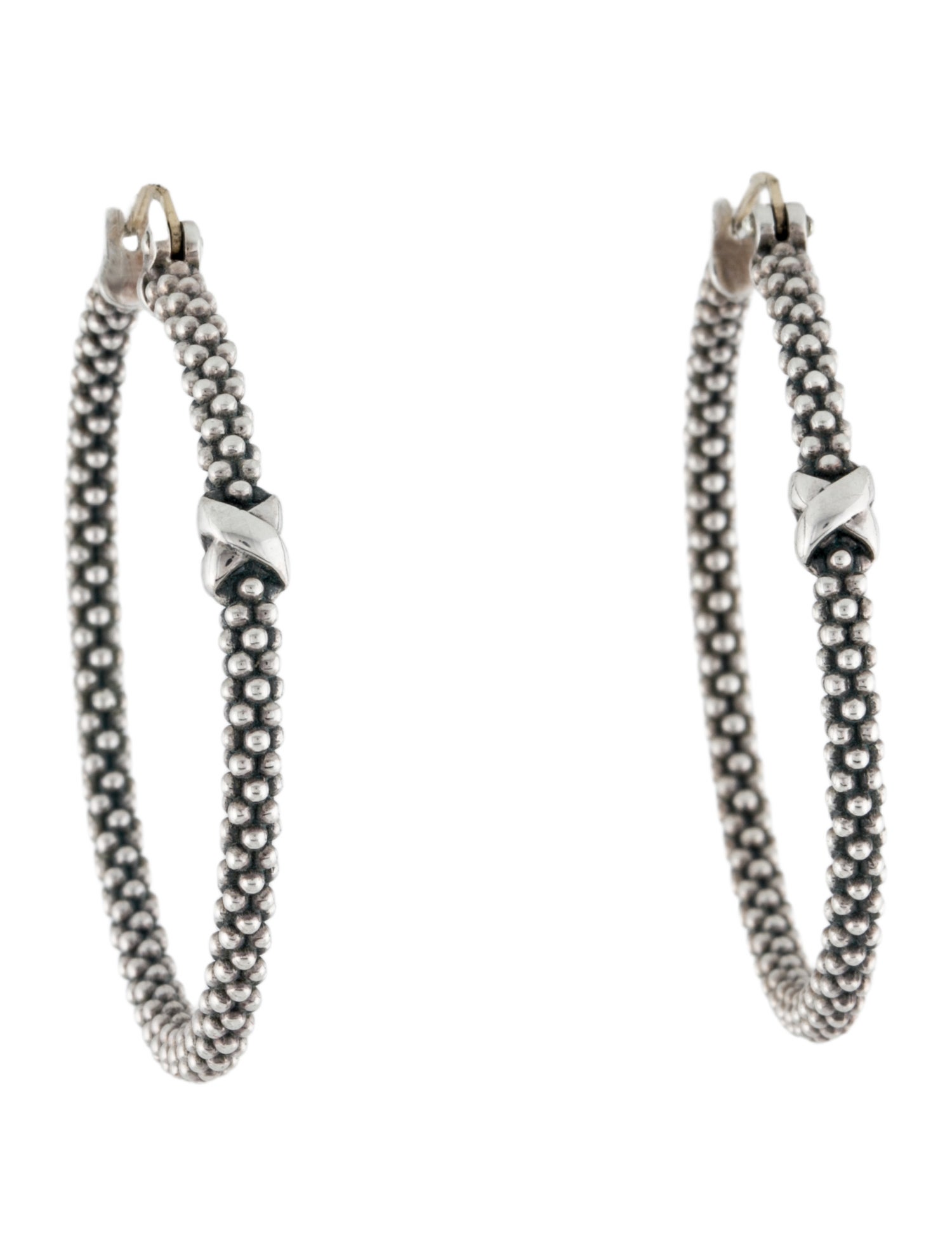 Lagos Caviar X Hoop Earrings