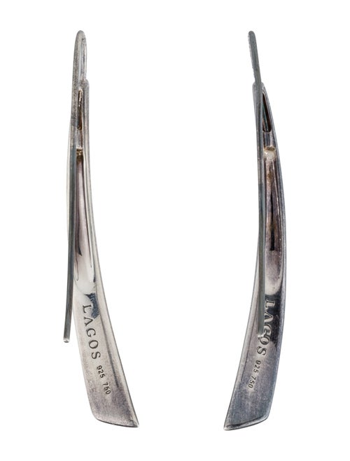Lagos Signature Caviar Linear Curve Earrings
