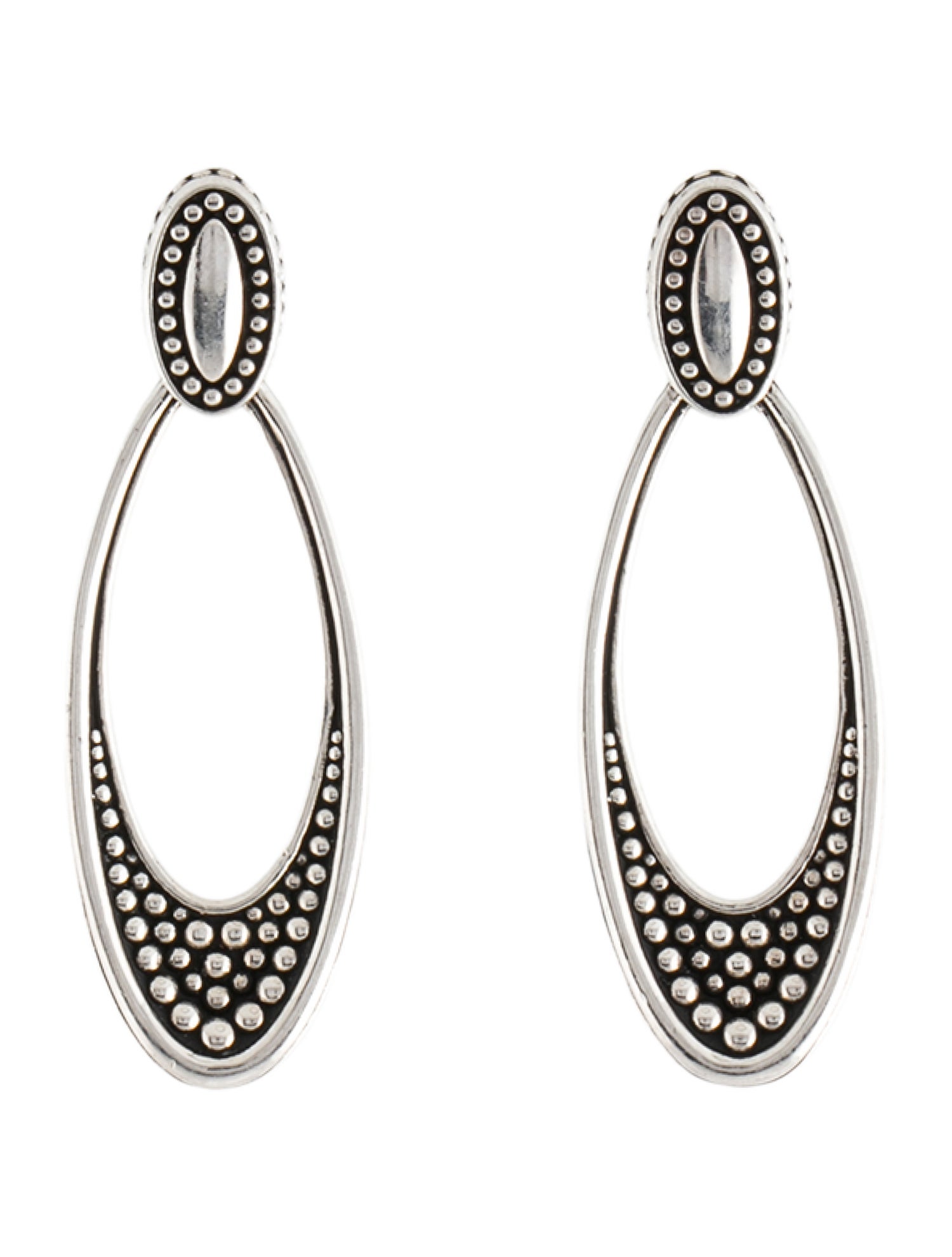 Lagos Elongated Oval Drop Earrings