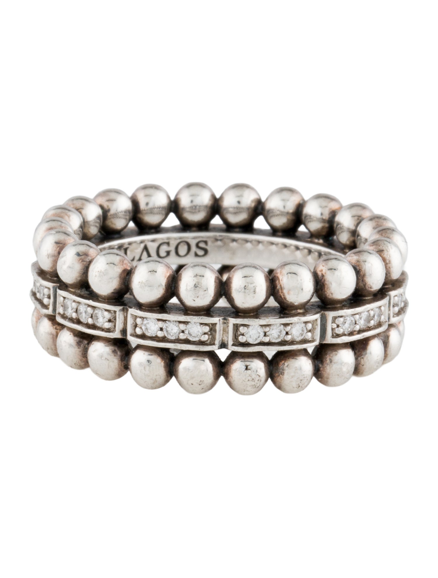 Lagos Diamond Caviar Beaded Ring