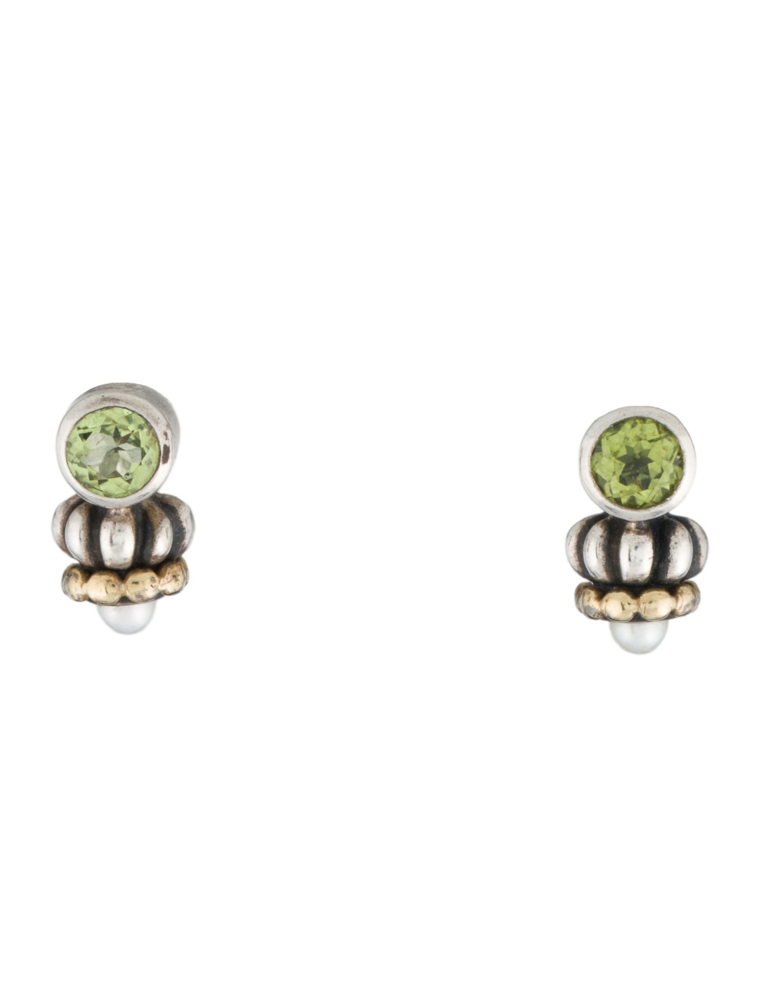 Lagos Pearl & Peridot Glaciar Drop Earrings