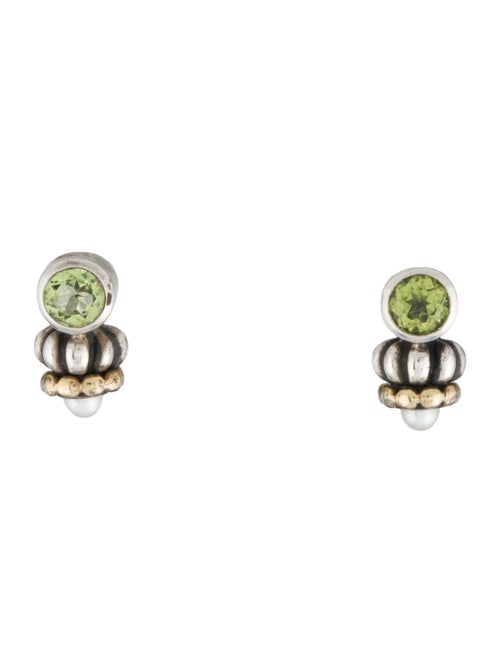Lagos Pearl & Peridot Glaciar Drop Earrings