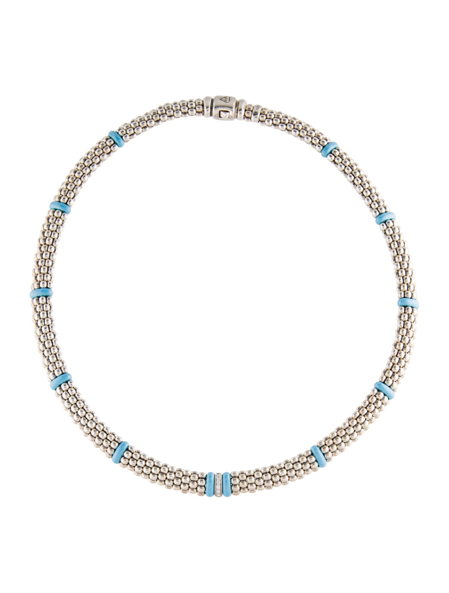 Lagos Diamond Caviar Single Station Necklace & Bracelet Set