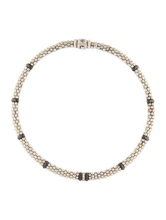 Lagos Diamond Caviar Single Station Necklace