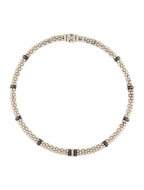 Lagos Diamond Caviar Single Station Necklace