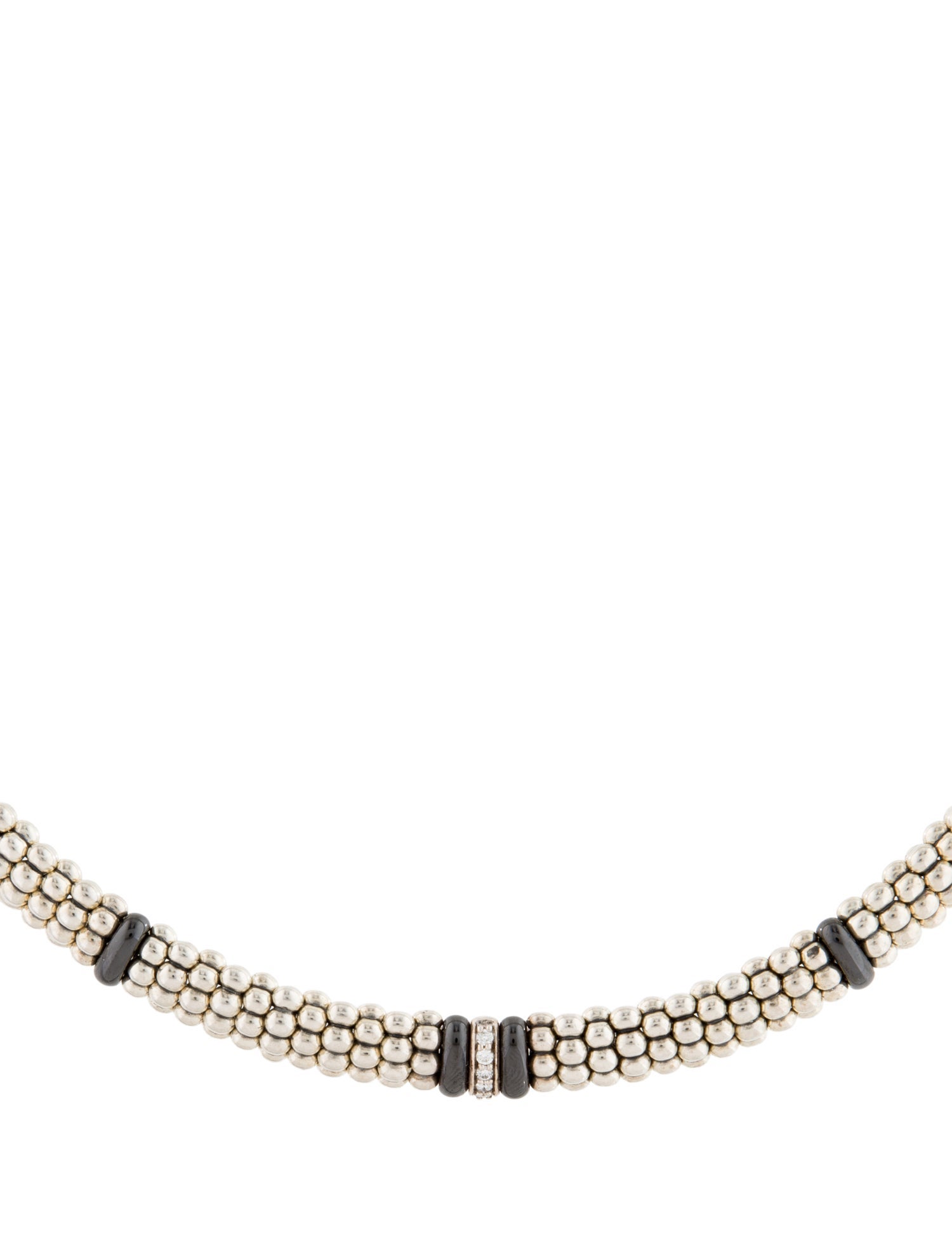 Lagos Diamond Caviar Single Station Necklace