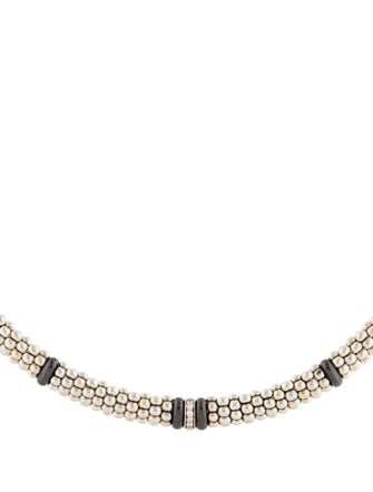 Lagos Diamond Caviar Single Station Necklace
