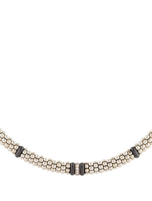 Lagos Diamond Caviar Single Station Necklace