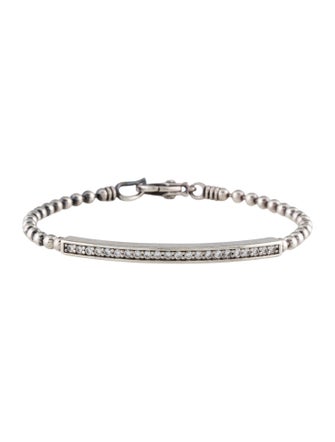 Lagos Diamond Bar Station Bead Chain Bracelet
