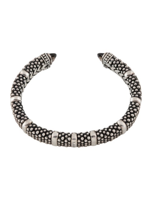 Lagos Smokey Quartz Caviar Cuff Bracelet