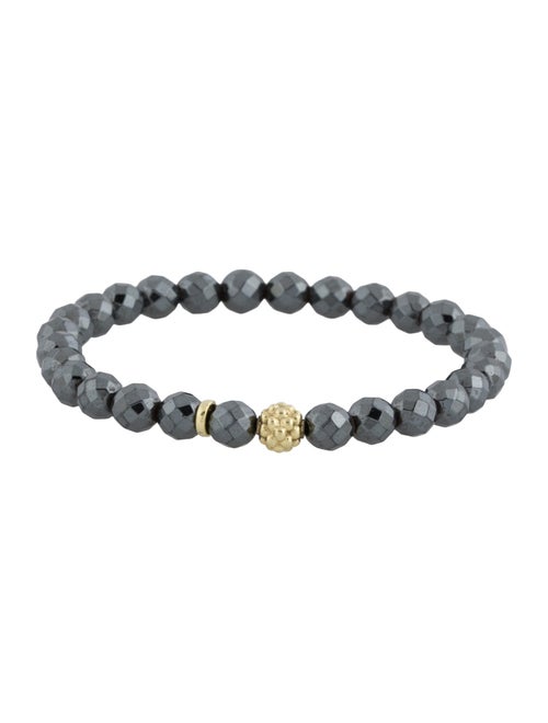 Lagos 18K Hematite Caviar Bead Bracelet