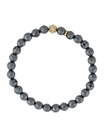 Lagos 18K Hematite Caviar Bead Bracelet