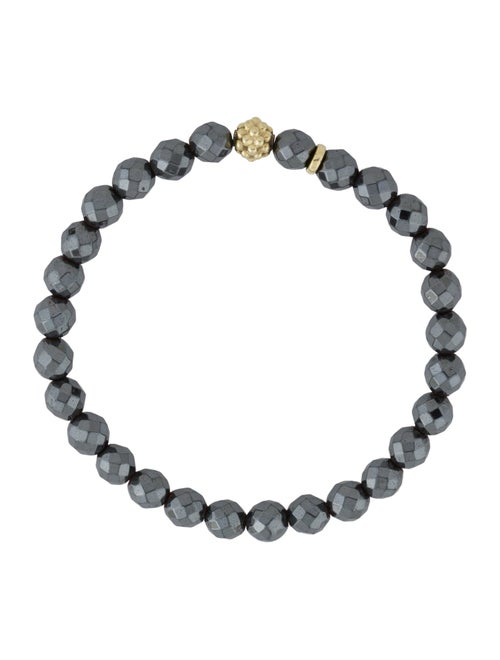 Lagos 18K Hematite Caviar Bead Bracelet