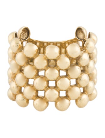 Lagos 18K Caviar Wide Beaded Ring