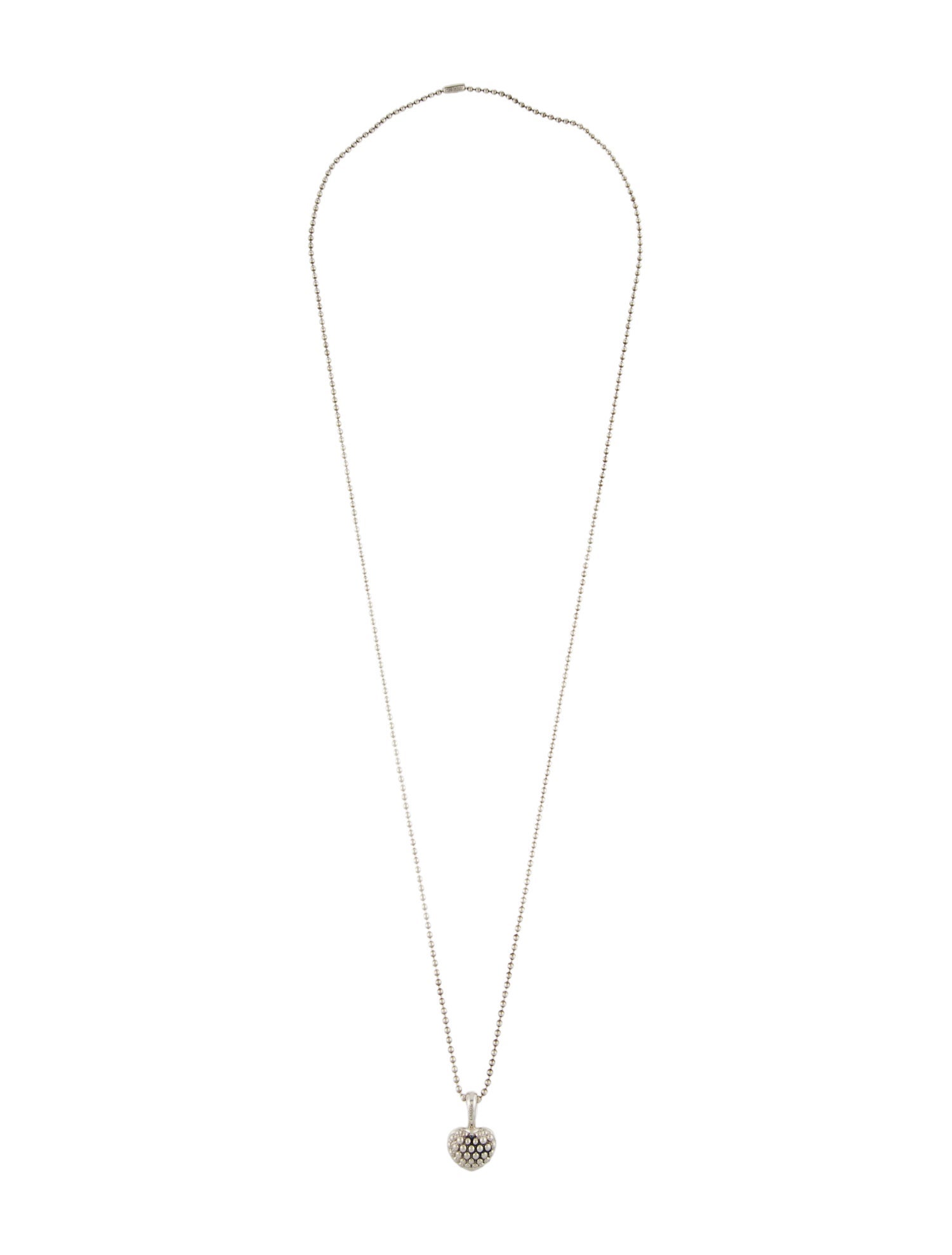 Lagos Beaded Heart Pendant Necklace