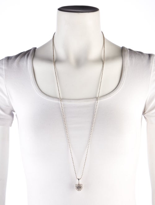 Lagos Beaded Heart Pendant Necklace