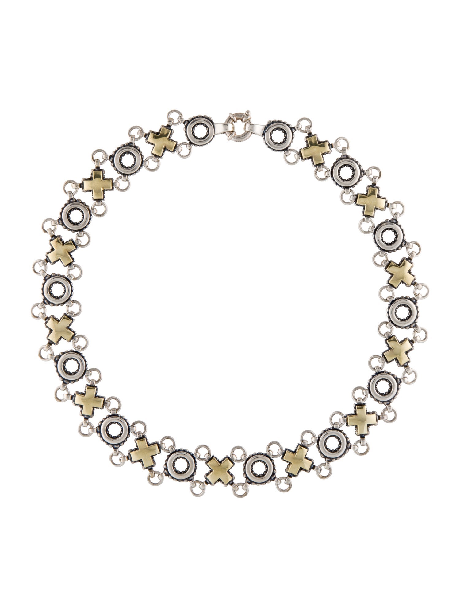 Lagos Two-Tone " XO" Collar Necklace