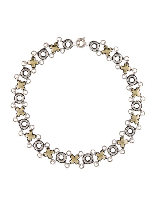 Lagos Two-Tone " XO" Collar Necklace