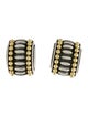 Lagos Two-Tone Marquee Earclips