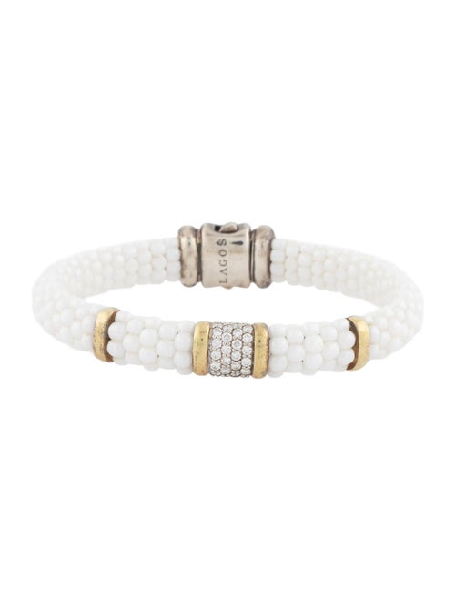 Lagos Ceramic & Diamond Station Bracelet