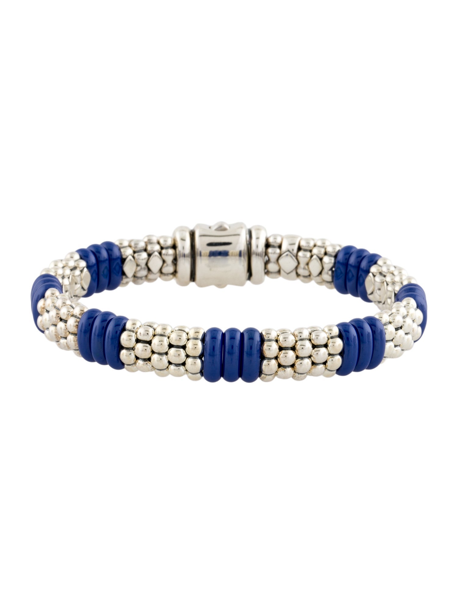 Lagos Ultramarine Ceramic Caviar Beaded Bracelet