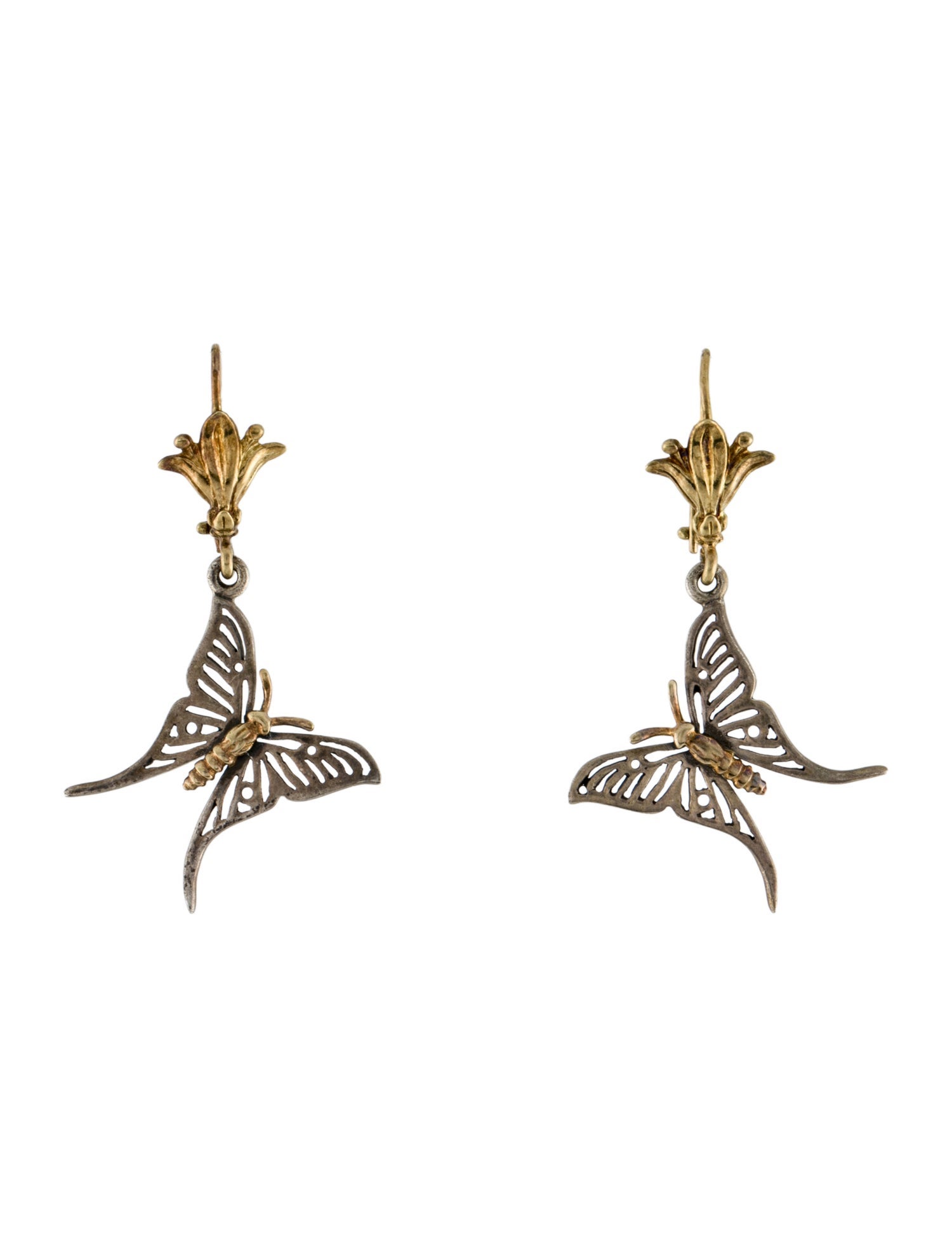 Lagos Two-Tone Butterfly Drop Earrings