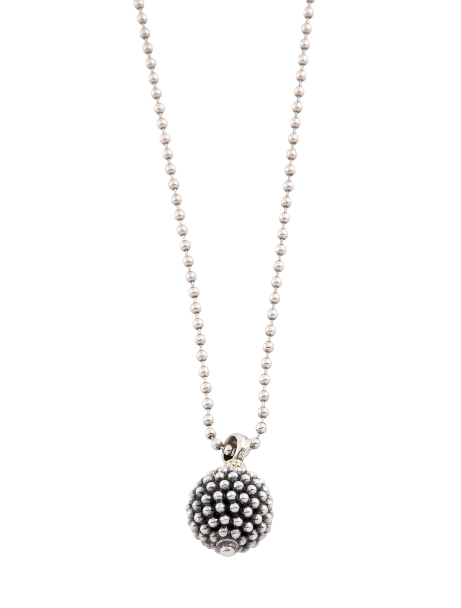 Lagos Caviar Ball Pendant Necklace