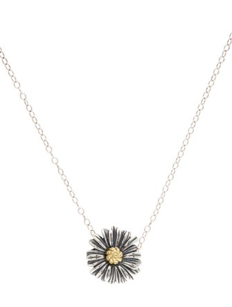 Lagos Two-Tone Daisy Pendant Necklace