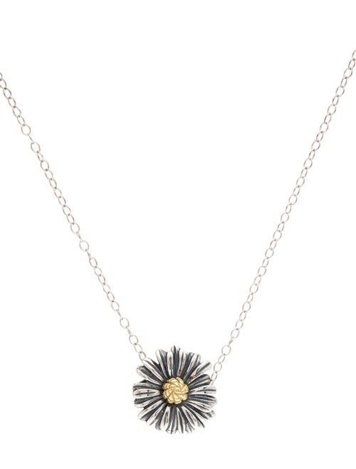 Lagos Two-Tone Daisy Pendant Necklace