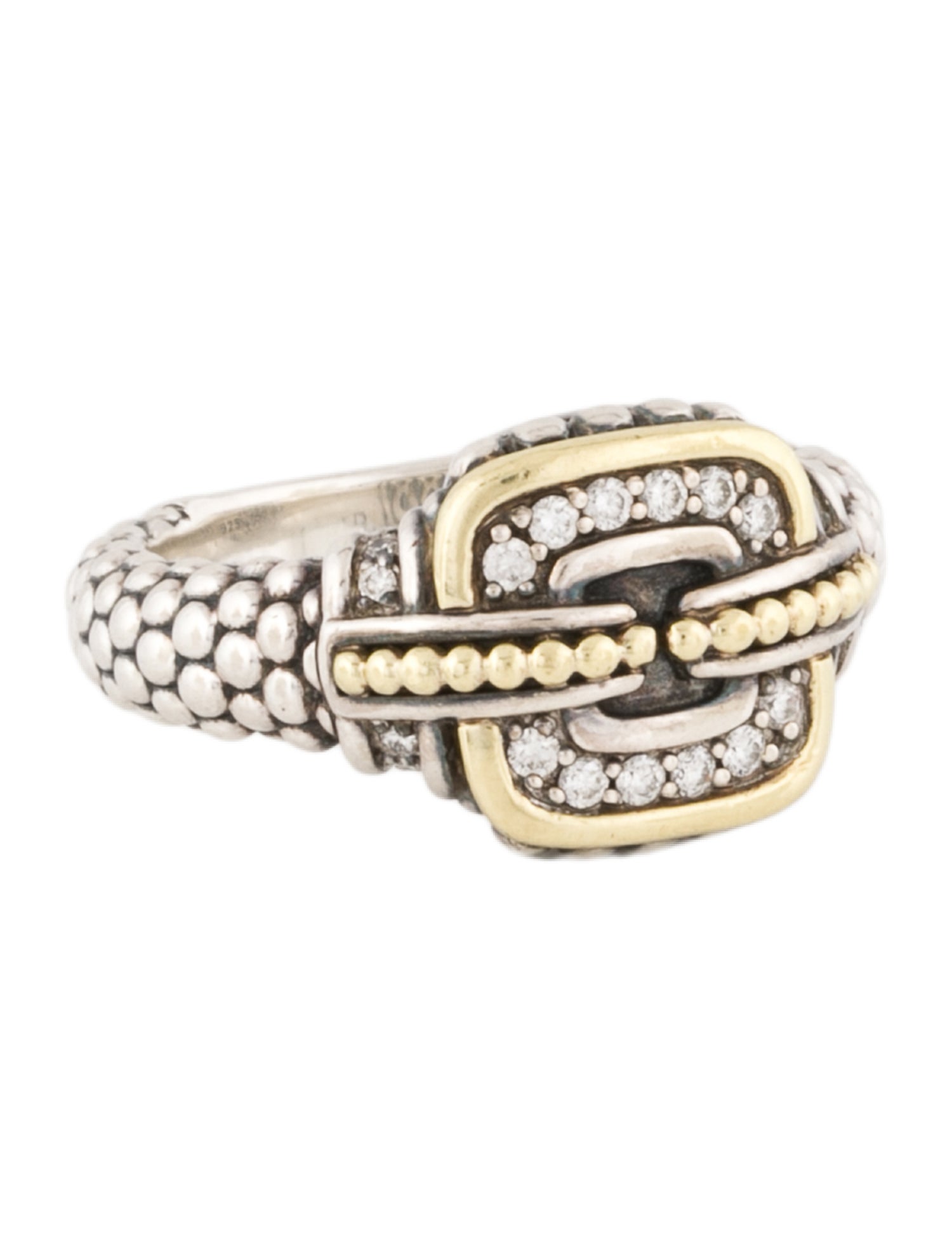 Lagos Two-Tone Diamond Cocktail Ring