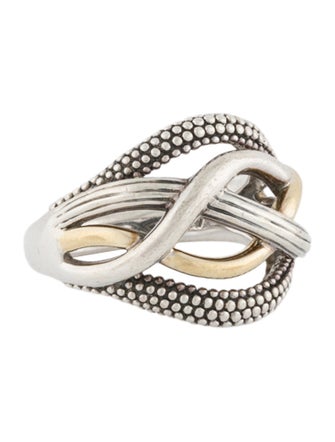 Lagos Two-Tone Caviar Unlaced Ring