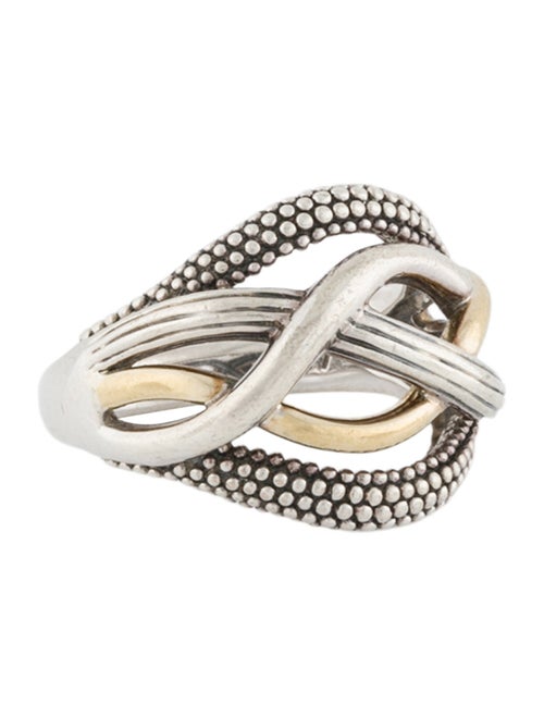 Lagos Two-Tone Caviar Unlaced Ring