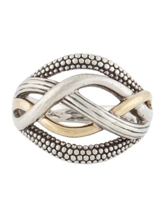 Lagos Two-Tone Caviar Unlaced Ring