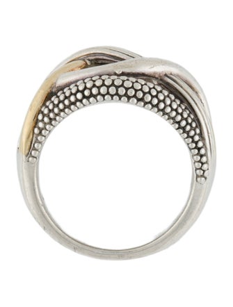 Lagos Two-Tone Caviar Unlaced Ring