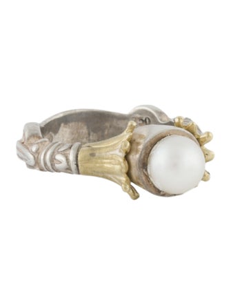 Lagos Two-Tone Pearl Cocktail Ring