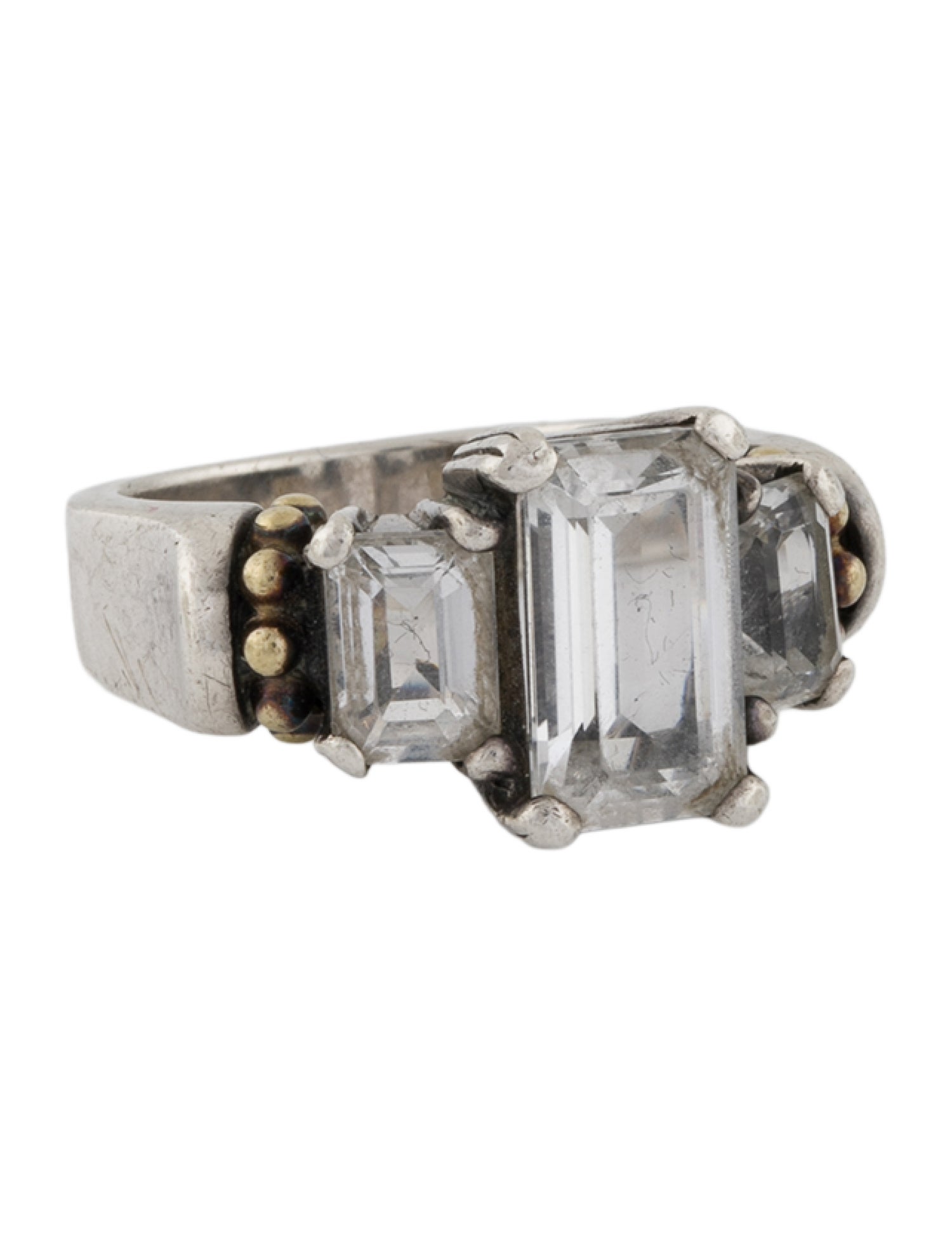Lagos Vintage Topaz Caviar Cocktail Ring